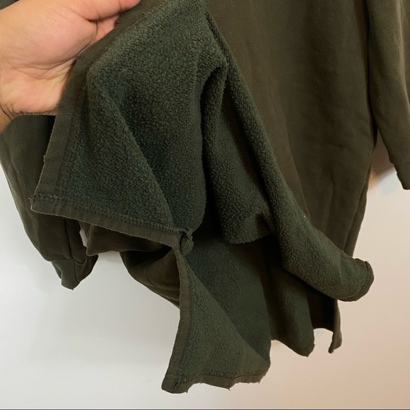 Haker Green long sleeve street oversized sweater sweatshirt minidress U-408 - Picture 11 of 14